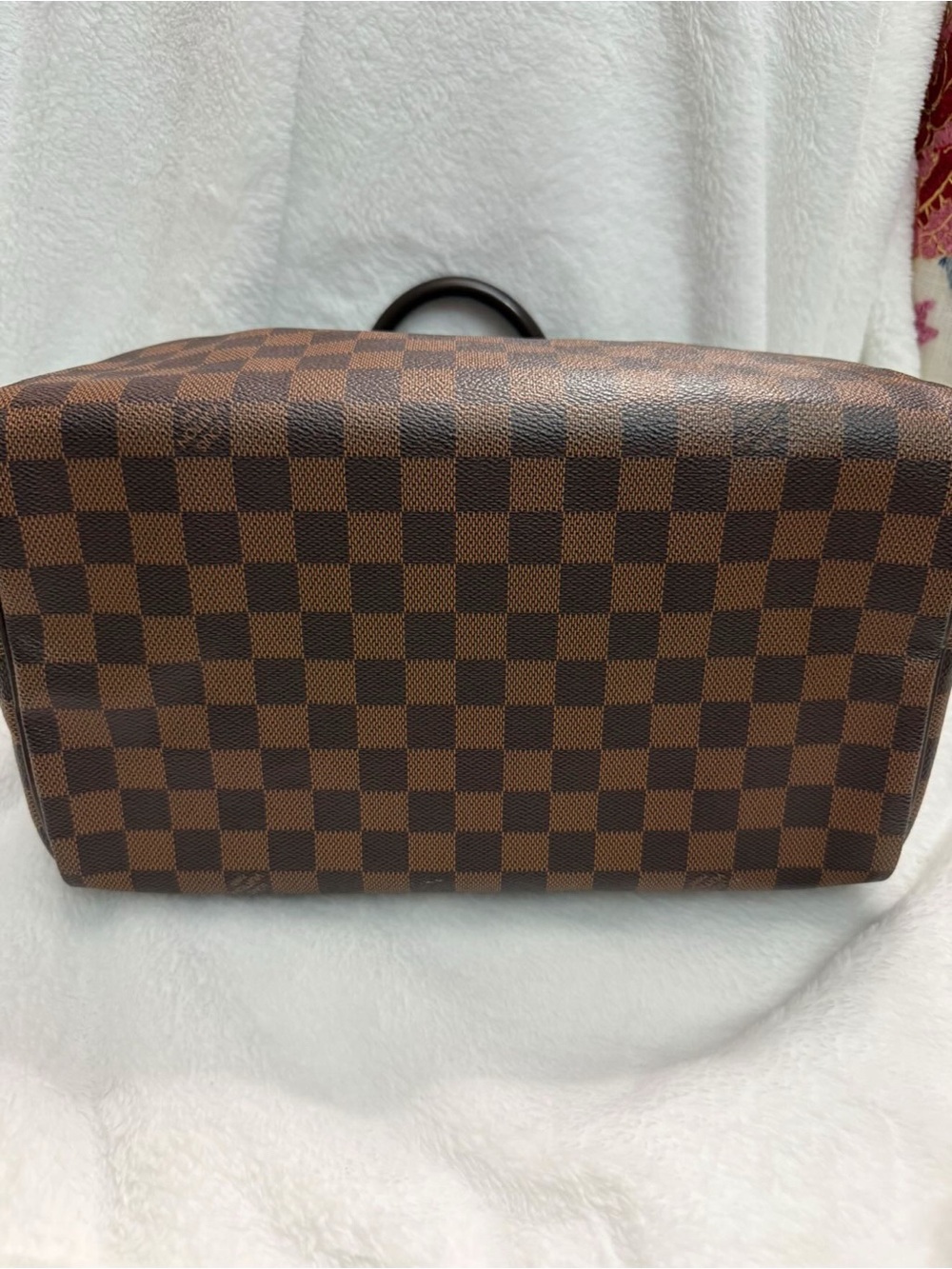 Louis Vuitton Brown Checkered Top-Handle Satchel - Picture 6 of 7